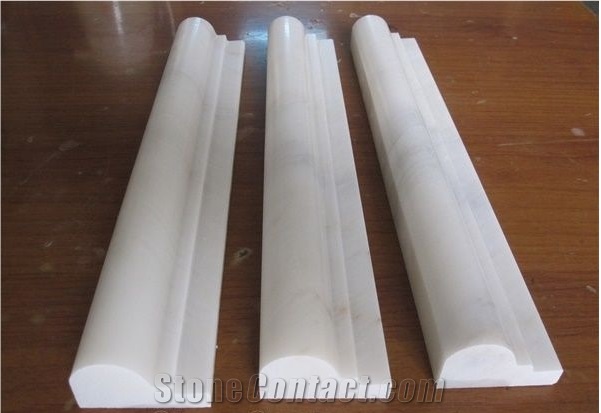 High Quality Oriental White Marble Bullnose Pencil Moldings